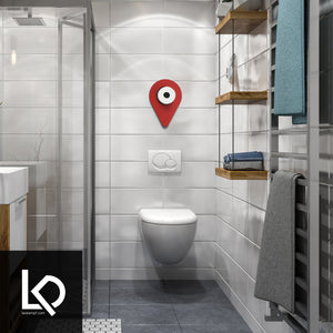 Location Pin GPS Toilet Paper Storage Art