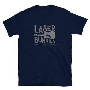 Laser Bunnies Stringband Navy Unisex T-Shirt